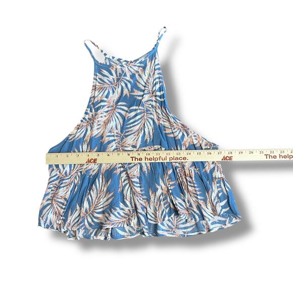 Sadie & Sage Palm Leaf Halter Swing Tank Festival Anthropologie Vibes Medium - Picture 3 of 7
